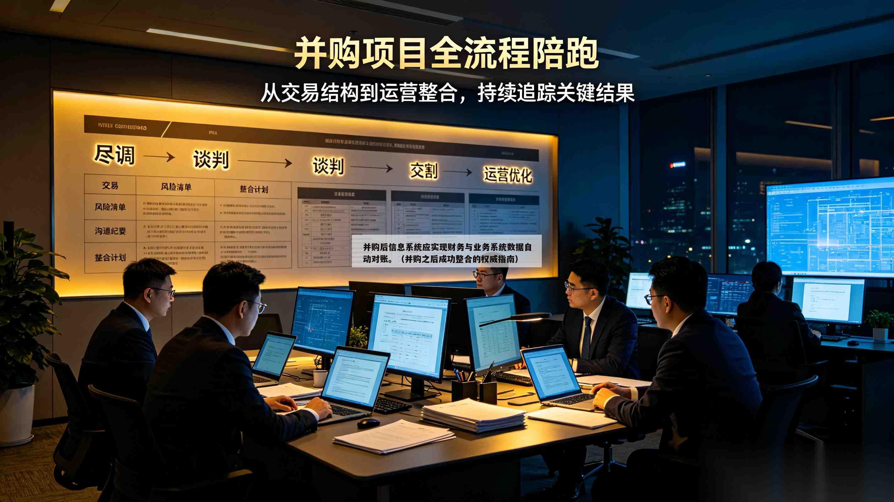 并购后信息系统应实现财务与业务系统数据自动对账。（并购之后成功整合的权威指南）-第1张图片-深圳中创商业咨询